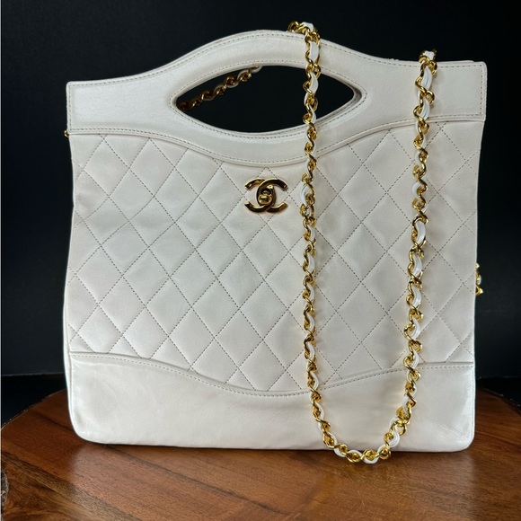 Vintage Chanel White 31 Shopping Tote - Picture 1 of 14